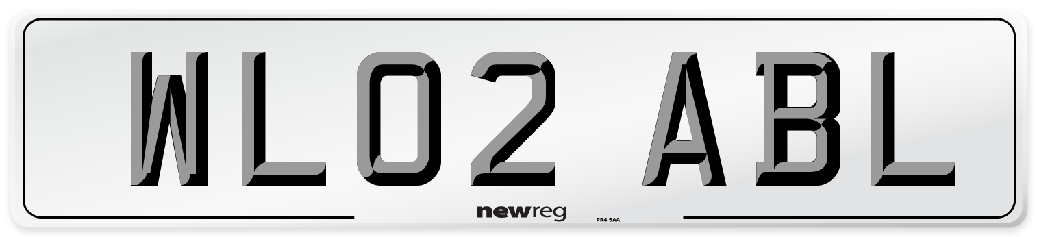 WL02 ABL Number Plate from New Reg